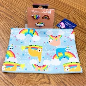 🌈Sally Hansen Pride Pins & Rainbow Sloth Pouch🌈